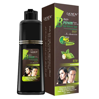 Lichen Hair Color Black Shampoo Only 5min Black 200ml